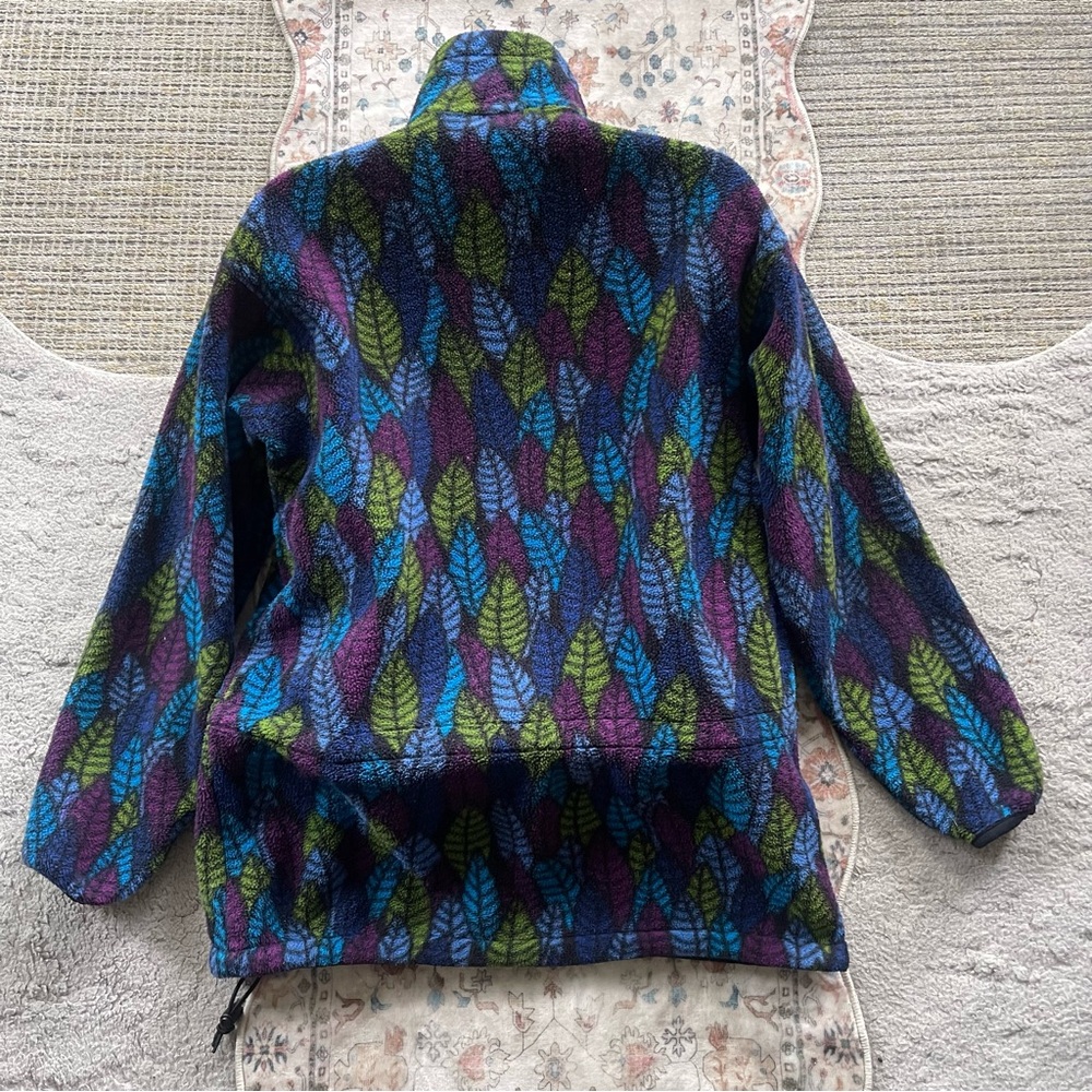 Patagonia 90’s Rare Leaf Pattern Fleece Half Zip Synchilla - Picture 8 of 9